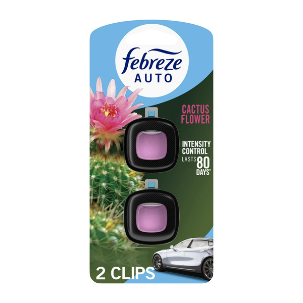 Car Air Freshener, Odor-Fighting Car Vent Clip, Cactus Flower - 1 pack - 2 count per pack plus 3 My Outlet Mall Resealable Storage Pouches