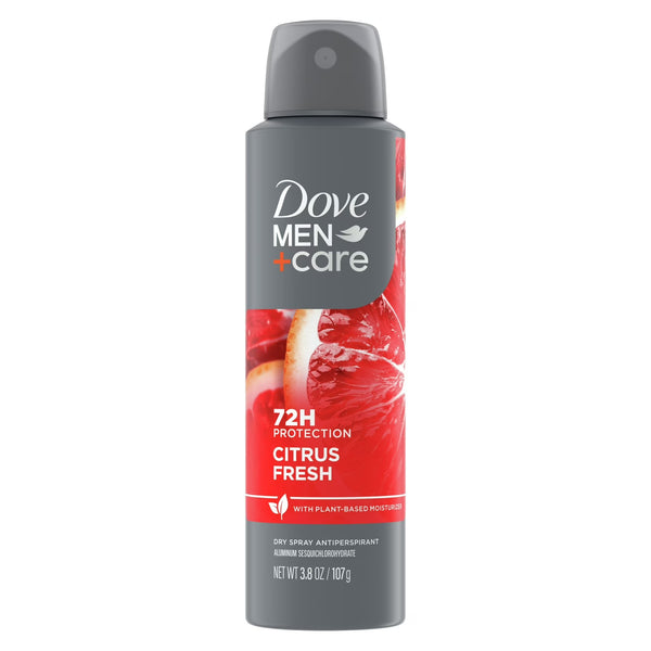 Men+Care Dry Spray for Men Citrus Zest & Sage with a Plant-based Moisturizer - 2 packs - 3.8 oz per pack - plus 3 My Outlet Mall Resealable Storage Pouches