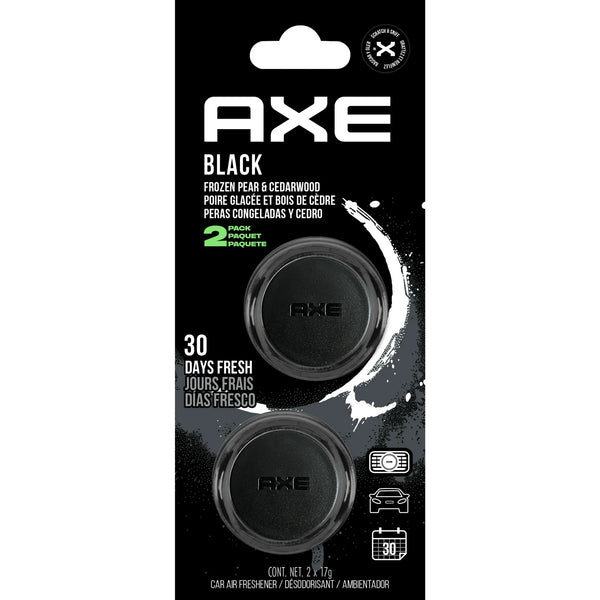 Mini Vent Clip Car Air Freshener Black Scent - 2 packs - 2 count per pack - plus 3 My Outlet Mall Resealable Storage Pouches