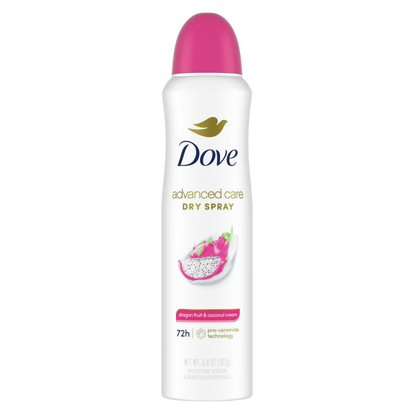 Advanced Care Antiperspirant Deodorant Dry Spray for Women Dragon Fruit & Coconut Cream - 1 pack - 3.8 oz per pack - plus 3 My Outlet Mall Resealable Storage Pouches