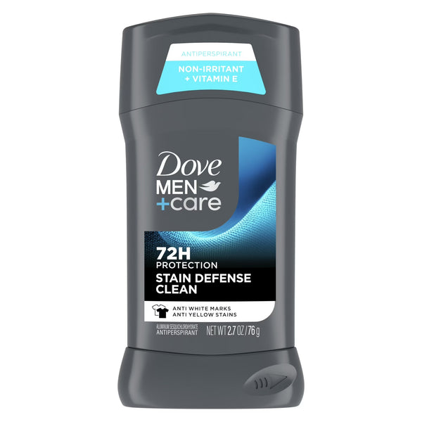 Men+Care Deodorant Stick for Men, Anti-white Marks Stain Defense Clean - 2 packs - 2.7 oz per pack - plus 3 My Outlet Mall Resealable Storage Pouches