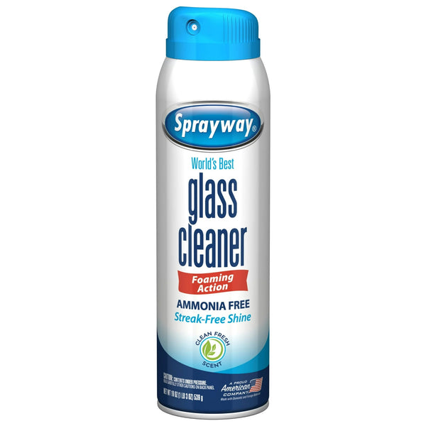 Glass Cleaner, Ammonia-Free, Streak-Free Foaming Action, Twist & Lock Cap - 2 packs - 19 Fl oz per pack - plus 3 My Outlet Mall Resealable Storage Pouches