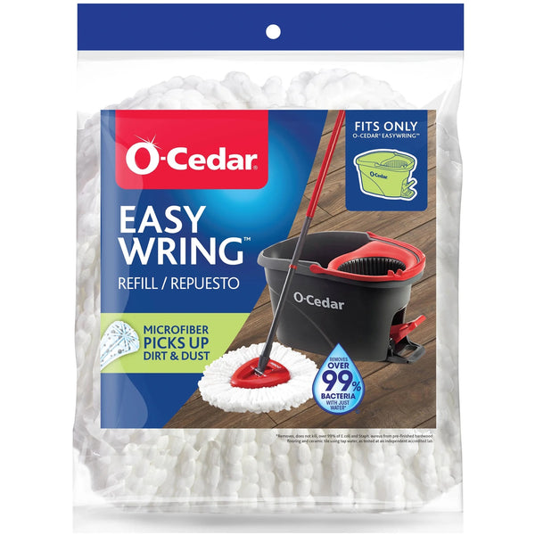 EasyWring Spin Mop Head Replacement, Machine Washable Microfiber Refill - 1 pack - plus 3 My Outlet Mall Resealable Storage Pouches