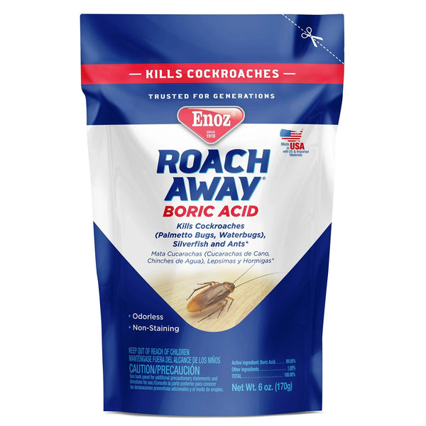 Roach Away Boric Acid Powder, Cockroach Killer - 1 pack - 6 oz per pack - plus 3 My Outlet Mall Resealable Storage Pouches