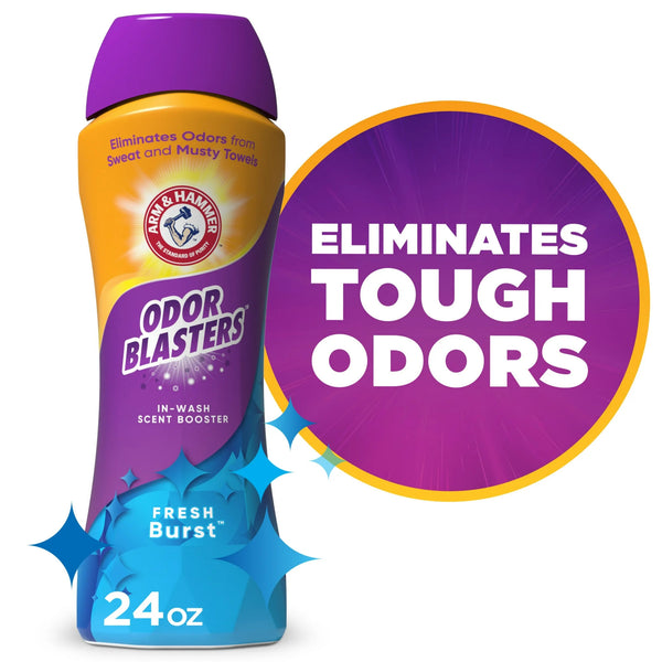 Odor Blasters Fresh Burst In-Wash Laundry Scent Booster- 2 packs - 24 oz per pack - plus 3 My Outlet Mall Resealable Storage Pouches