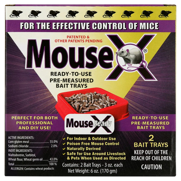 Ready-to-Use Mouse Killer Bait Trays - 2 packs - 2 Count - plus 3 My Outlet Mall Resealable Storage Pouches