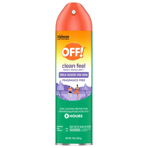Clean Feel  Mosquito Repellent Aerosol Bug Spray - 1 pack - 9 oz per pack - plus 3 My Outlet Mall Resealable Storage Pouches