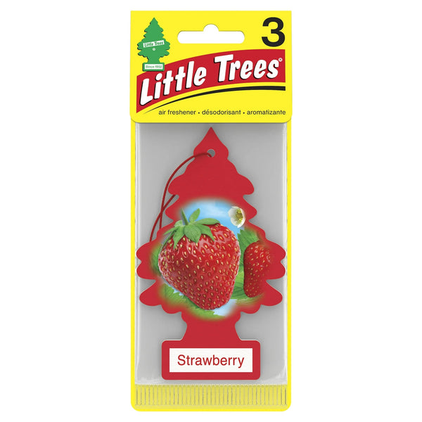 Air Freshener Strawberry Fragrance, 3 Count - 1 pack - plus 3 My Outlet Mall Resealable Storage Pouches