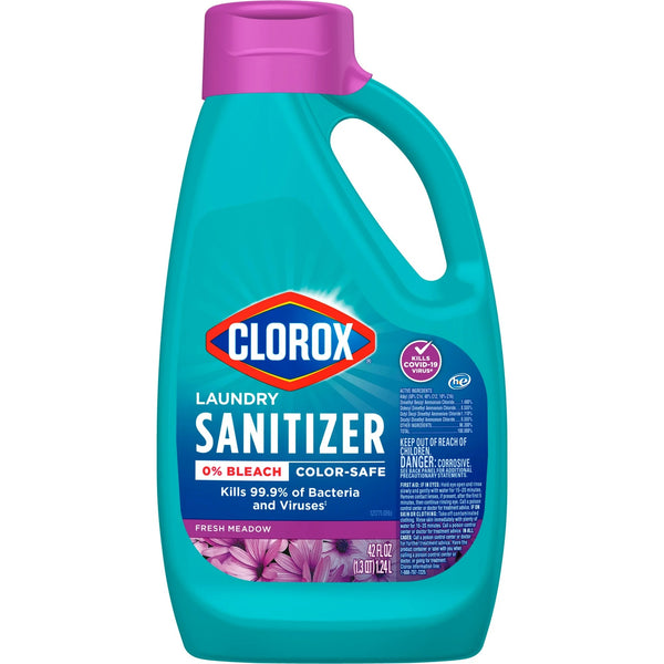 Laundry Sanitizer, 0% Bleach, Color Safe, Fresh Meadow - 1 pack - 42 oz per pack - plus 3 My Outlet Mall Resealable Storage Pouches