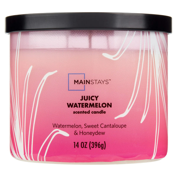 3-Wick Ombre Wrap Juicy Watermelon Candle - 1 pack - 14 oz per pack - plus 3 My Outlet Mall Resealable Storage Pouches