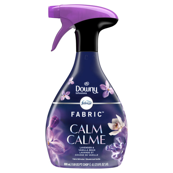 Fabric Spray Air Freshener, Odor-Fighting Fabric Refresher, Downy Calm - 1 pack - 27 fl oz per pack - plus 3 My Outlet Mall Resealable Storage Pouches