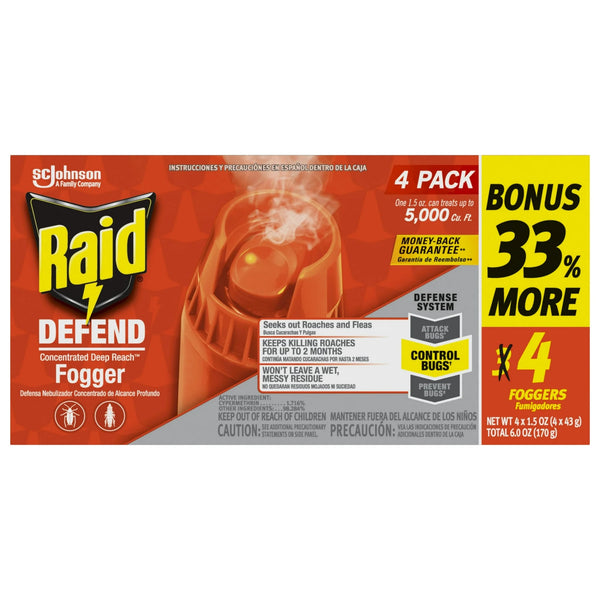Concentrated Deep Reach Roach Insect Killer & Fogger - 3 packs - 4 Count - plus 3 My Outlet Mall Resealable Storage Pouches