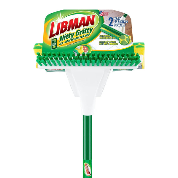 Nitty Gritty Roller Sponge Mop with Scrub Brush - 1 pack - plus 3 My Outlet Mall Resealable Storage Pouches