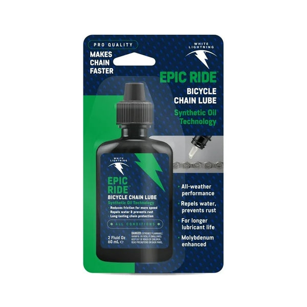 Epic Ride All-Weather Bicycle Chain Lube - 1 pack - 2 oz per pack - plus 3 My Outlet Mall Resealable Storage Pouches