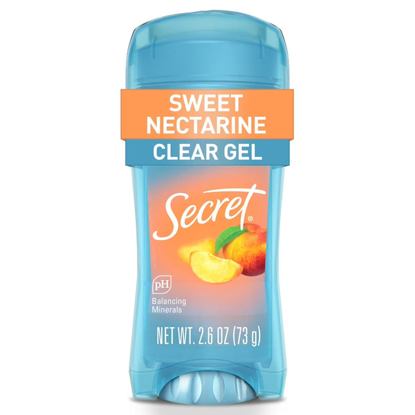 Fresh Clear Gel Antiperspirant Deodorant, Sweet Nectarine - 1 pack - 2.6 oz per pack - plus 3 My Outlet Mall Resealable Storage Pouches
