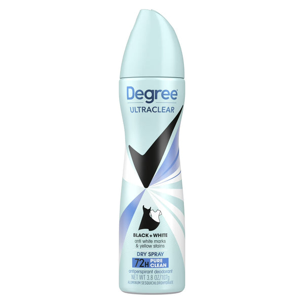 Ultra Clear Long Lasting Antiperspirant Deodorant Dry Spray, Pure Clean - 1 pack - 3.8 oz per pack - plus 3 My Outlet Mall Resealable Storage Pouches