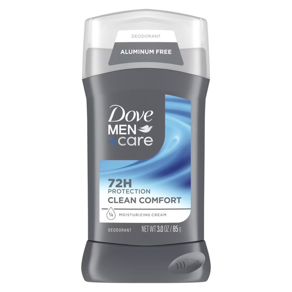 Men+Care Deodorant Stick for Men Clean Comfort Aluminum Free with Moisturizing Cream - 2 packs - 3 oz per pack - plus 3 My Outlet Mall Resealable Storage Pouches