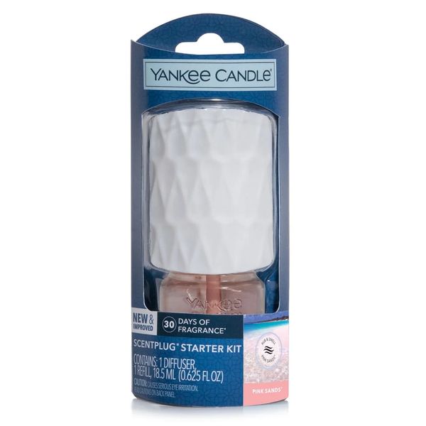 Candle White/Pink Sands ScentPlug Fragrance Diffuser Starter Kit - 2 packs - plus 3 My Outlet Mall Resealable Storage Pouches