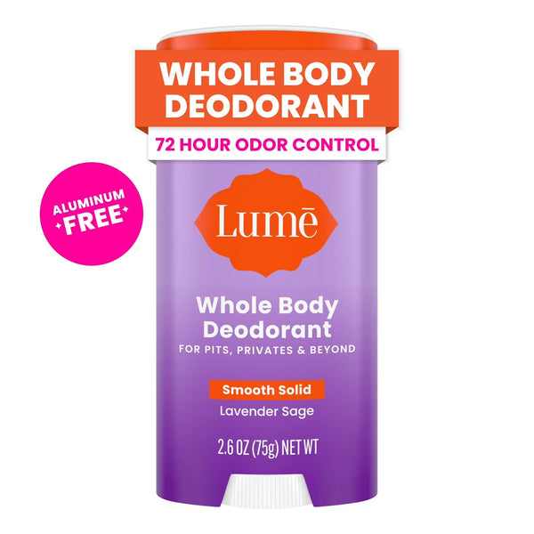 Whole Body Women’s Deodorant Smooth Solid Stick Aluminum Free, Lavender Sage - 3 packs - 2.6 oz per pack - plus 3 My Outlet Mall Resealable Storage Pouches