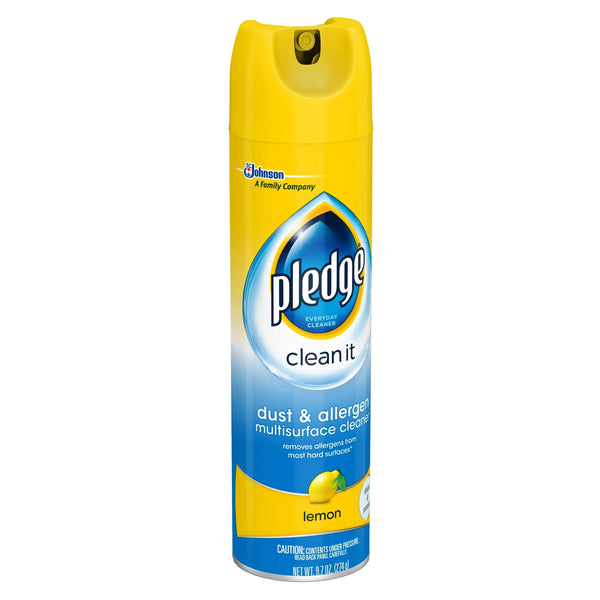 Dust & Allergen Multisurface Cleaner, Lemon - 3 packs - 9.7 oz - per pack - plus 3 My Outlet Mall Resealable Storage Pouches