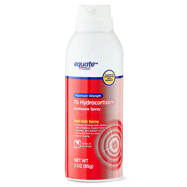Maximum Strength Cortisone Anti-Itch Spray - 1 pack - 3 oz per pack - plus 3 My Outlet Mall Resealable Storage Pouches