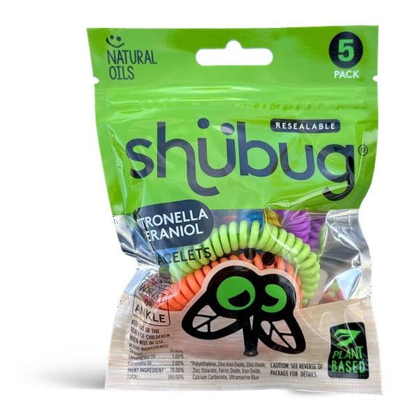 Citronella and Geraniol Coil Bracelet Band Insect Repellant, Multi-Color, Deet Free - 3 packs - 5 Count - plus 3 My Outlet Mall Resealable Storage Pouches