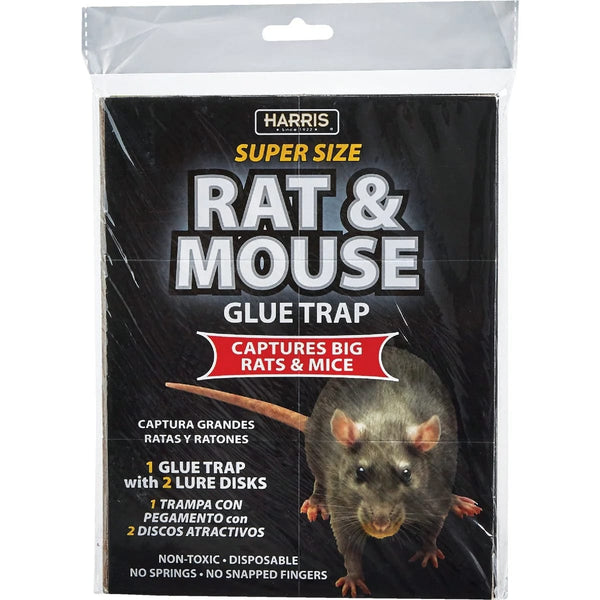 Super-Size Rat and Mouse Glue Trap with Lure and Trap  - 2 packs - plus 3 My Outlet Mall Resealable Storage Pouches