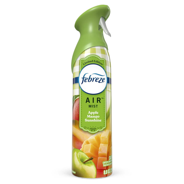 Air Freshener Spray, Odor-Fighting Room Spray, Apple Mango Sunshine - 1 pack - 8.8 oz per pack - plus 3 My Outlet Mall Resealable Storage Pouches