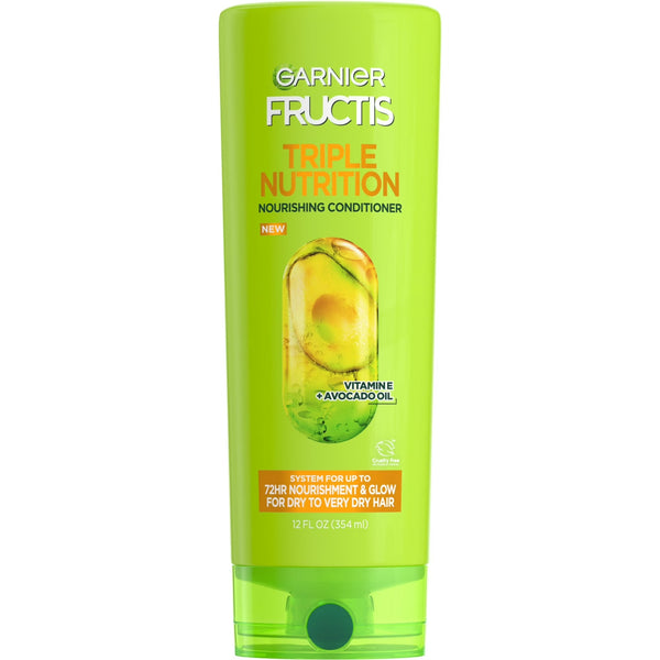 Fructis Triple Nutrition Nourishing Conditioner with Avocado Oil - 1 pack - 12fl oz per pack - plus 3 My Outlet Mall Resealable Storage Pouches