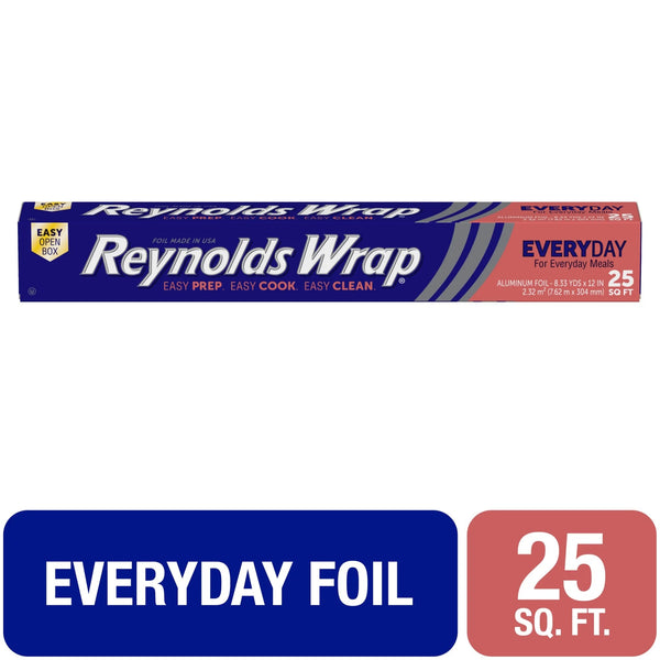 Everyday Strength Aluminum Foil  - 1 pack -  25 square feet per pack - plus 3 My Outlet Mall Resealable Storage Pouches