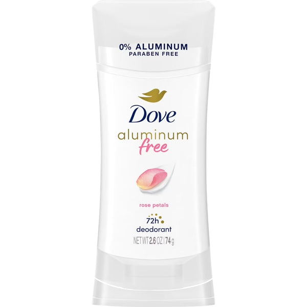 Aluminum Free Deodorant for Women Rose Petals - 2 packs - 2.6 oz per pack - plus 3 My Outlet Mall Resealable Storage Pouches