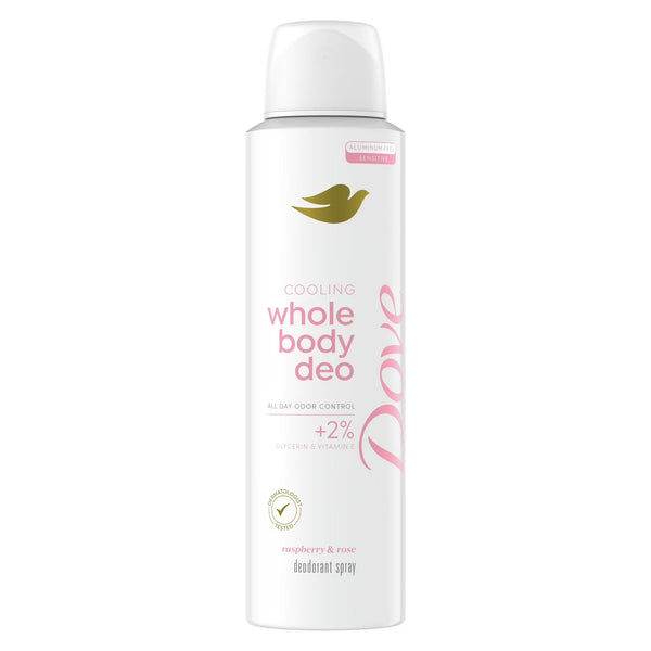Aluminum Free Women's Whole Body Deodorant Cooling Spray Raspberry & Rose - 1 pack - 4 oz per pack - plus 3 My Outlet Mall Resealable Storage Pouches