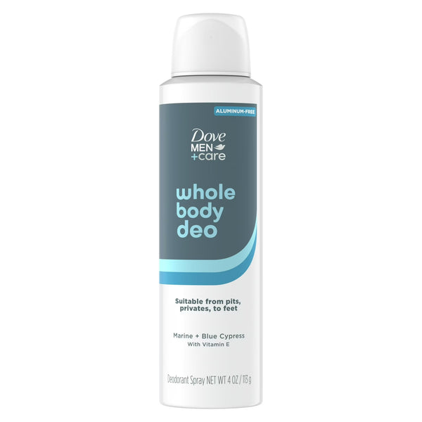 Men+Care Whole Body Deodorant Spray for Men Marine + Blue Cypress - 2 packs - 4 oz per pack - plus 3 My Outlet Mall Resealable Storage Pouches