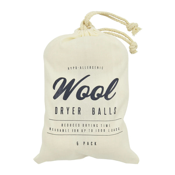 Wool Dryer Balls, 2.75" Each Dryer Ball - 1 pack - 6 Count - plus 3 My Outlet Mall Resealable Storage Pouches