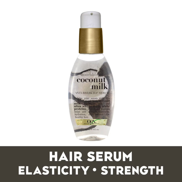 Coconut Milk Moisturizing Strength & Shine, Leave-In Treatment Hair Serum - 1 pack - 4Fl oz per pack - plus 3 My Outlet Mall Resealable Storage Pouches