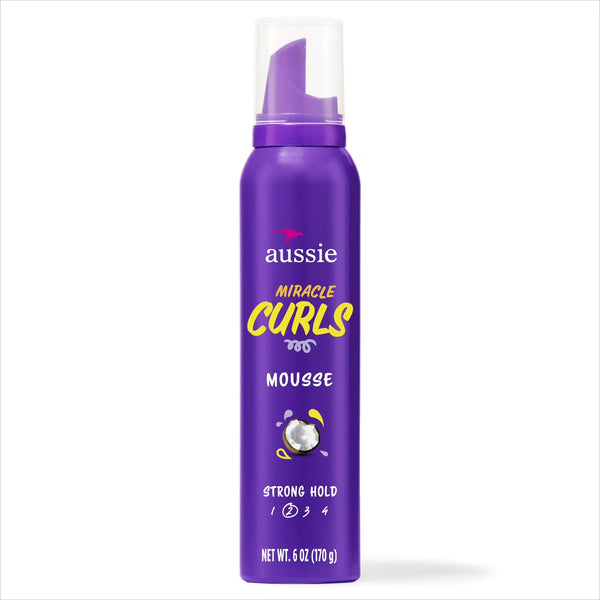 Miracle Curls Styling Mousse with Coconut & Jojoba Oil, for Curly Hair, Unisex - 1 pack - 6Fl oz per pack - plus 3 My Outlet Mall Resealable Storage Pouches