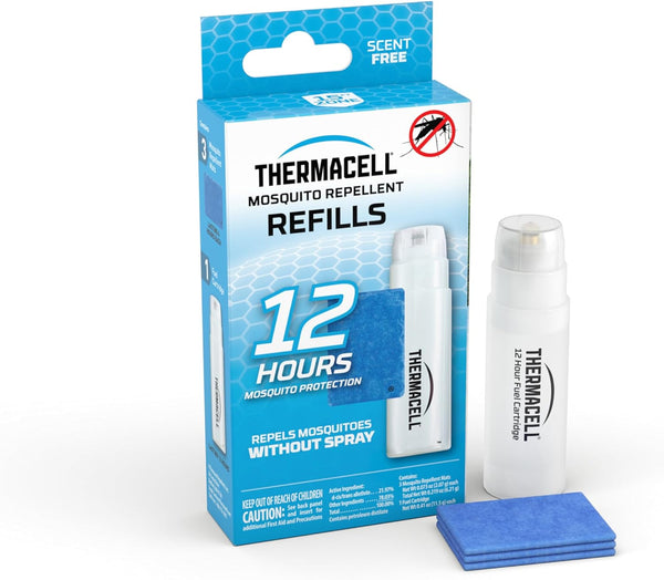 Mosquito Repellent Refill with 12-Hour Mosquito Protection - 3 packs - plus 3 My Outlet Mall Resealable Storage Pouches