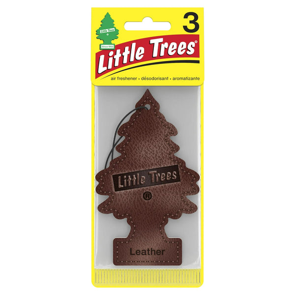 Air Freshener Leather Fragrance - 1 pack - 3 count per pack plus 3 My Outlet Mall Resealable Storage Pouches