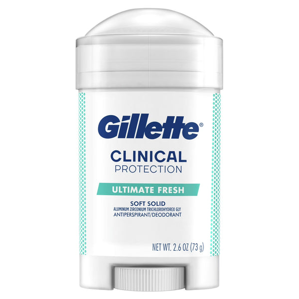 Antiperspirant Deodorant for Men, Clinical Soft Solid, Ultimate Fresh, 72 Hr. Sweat Protection - 1 pack - 2.6 oz per pack - plus 3 My Outlet Mall Resealable Storage Pouches