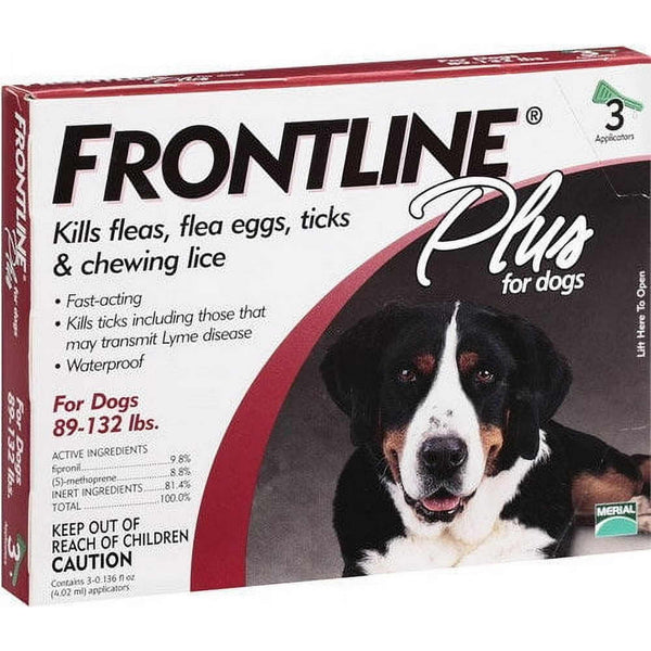 FRONTLINE Plus Flea and Tick Treatment for Dogs (Extra Large Dog, 89-132 Pounds)