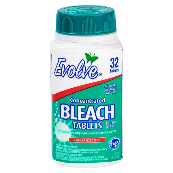 Ultra Concentrated Bleach Tablets, Linen Breeze Scent -2 pack - 32 count per pack - plus 3 My Outlet Mall Resealable Storage Pouches