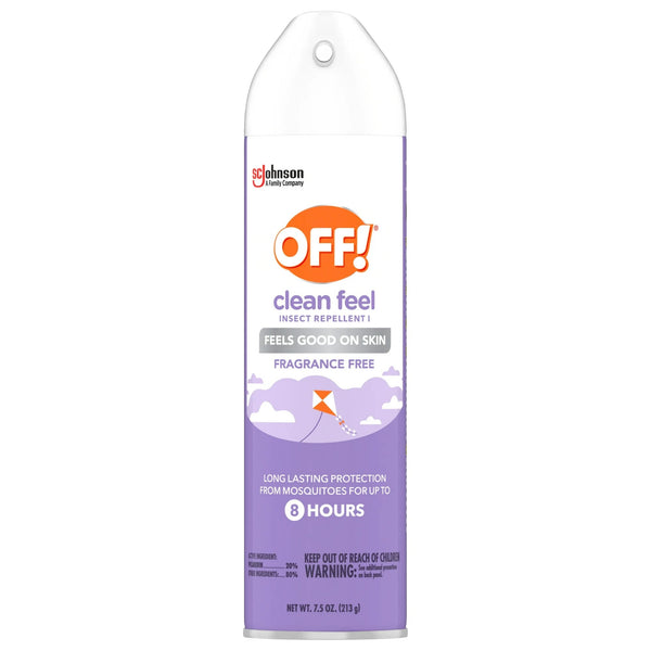 Clean Feel Insect Repellent 1, Aerosol Mosquito & Bug Spray with Picaridin - 3 packs - 7.5 oz per pack - plus 3 My Outlet Mall Resealable Storage Pouches
