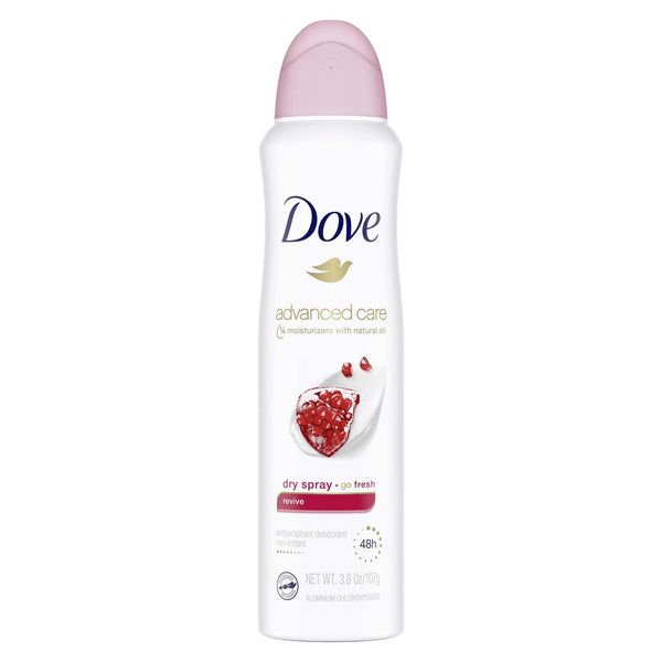 Advanced Care Long Lasting Women's Antiperspirant Deodorant Spray, Revive Pomegranate - 3 packs - 3.8 oz per pack - plus 3 My Outlet Mall Resealable Storage Pouches