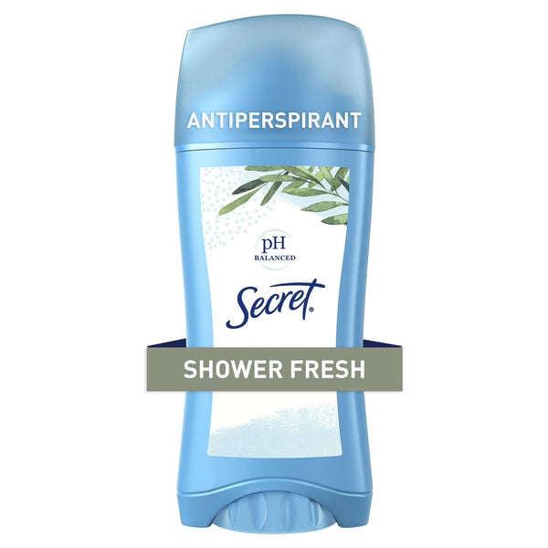Invisible Solid Antiperspirant Deodorant, Shower Fresh - 2 packs - 2.6 oz per pack - plus 3 My Outlet Mall Resealable Storage Pouches