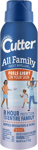 All Family Insect Repellent Deet-Free Lightweight Repels Mosquitoes Ticks up to 8 Hr - 2 packs - 4 oz per pack - plus 3 My Outlet Mall Resealable Storage Pouches
