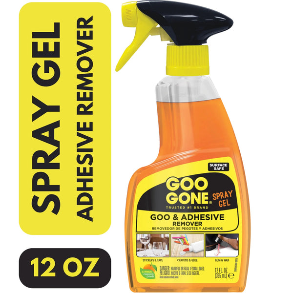 Original Spray Gel Adhesive Remover, Orange Citrus Scent - 1 pack - 12 oz per pack - plus 3 My Outlet Mall Resealable Storage Pouches