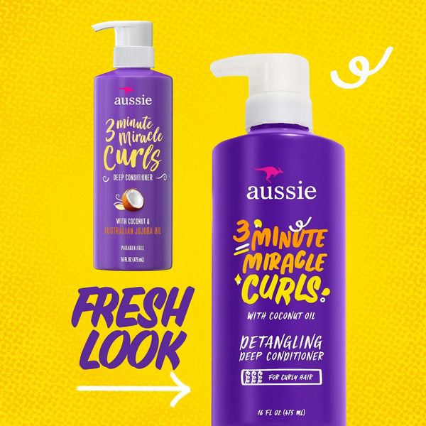 3 Minute Miracle Curls Conditioner, for All Hair Types, Paraben Free - 2 packs - 16Fl oz per pack - plus 3 My Outlet Mall Resealable Storage Pouches
