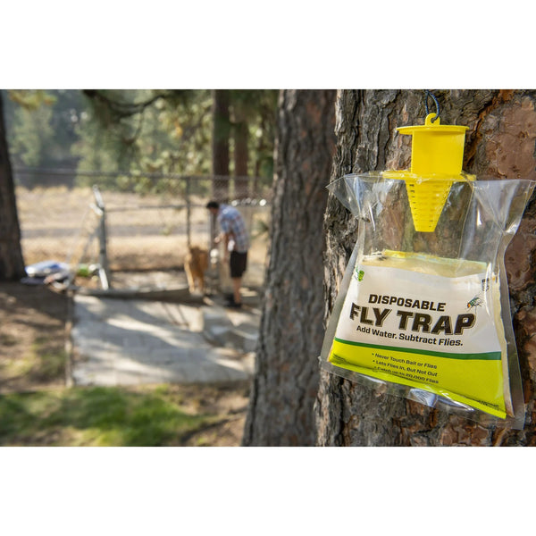 Outdoor Disposable Hanging Fly Trap, 1 Resin Trap - 2 packs - plus 3 My Outlet Mall Resealable Storage Pouches
