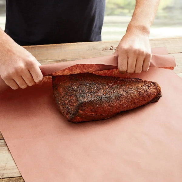 Pink Butcher Paper - Food Wrap Ideal for Improving Tenderness and Bark on Brisket - 1 pack -  22" wide per pack - plus 3 My Outlet Mall Resealable Storage Pouches