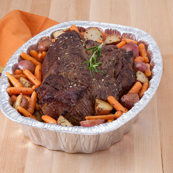 Super King Aluminum Foil Extra Deep Oval Roaster Pan - 3 packs - plus 3 My Outlet Mall Resealable Storage Pouches